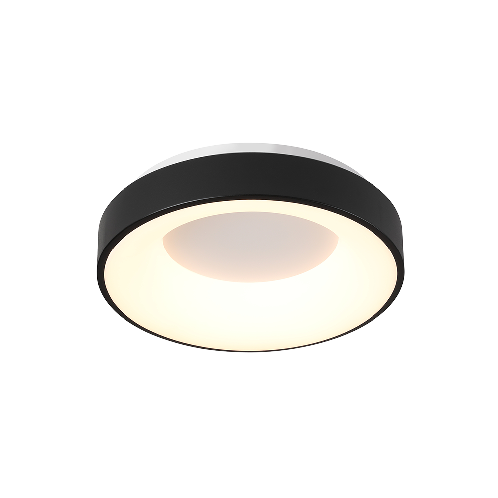 PLAFON LED 40CM 24W 3000K  REDONDO NEGRO